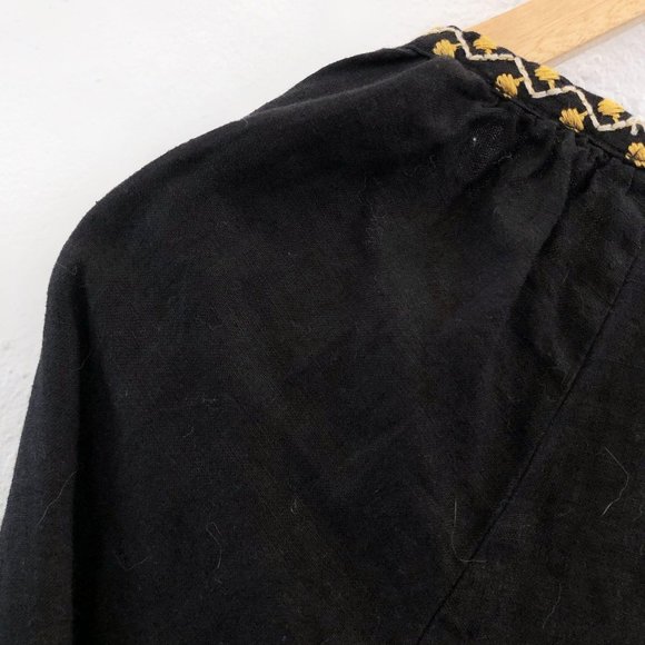 JOHNNY WAS Black Tiwa Peasant Blouse Medium - Picture 12 of 16